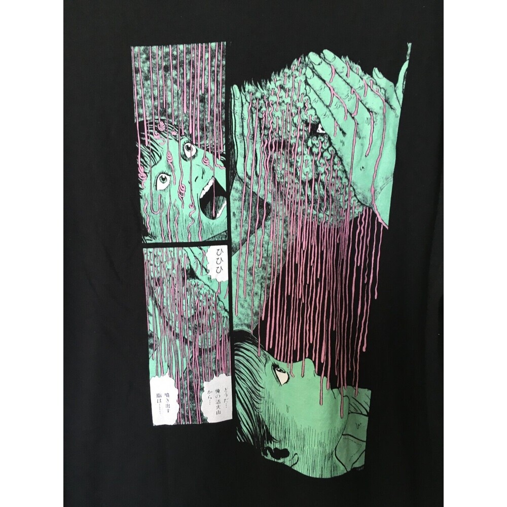 T-Shirt Size X-Large chest 47" Anime Black  Tee Cotton